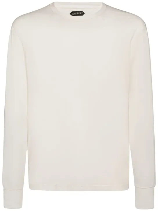 Tom Ford   Lyocell &amp; cotton crewneck t-shirt 