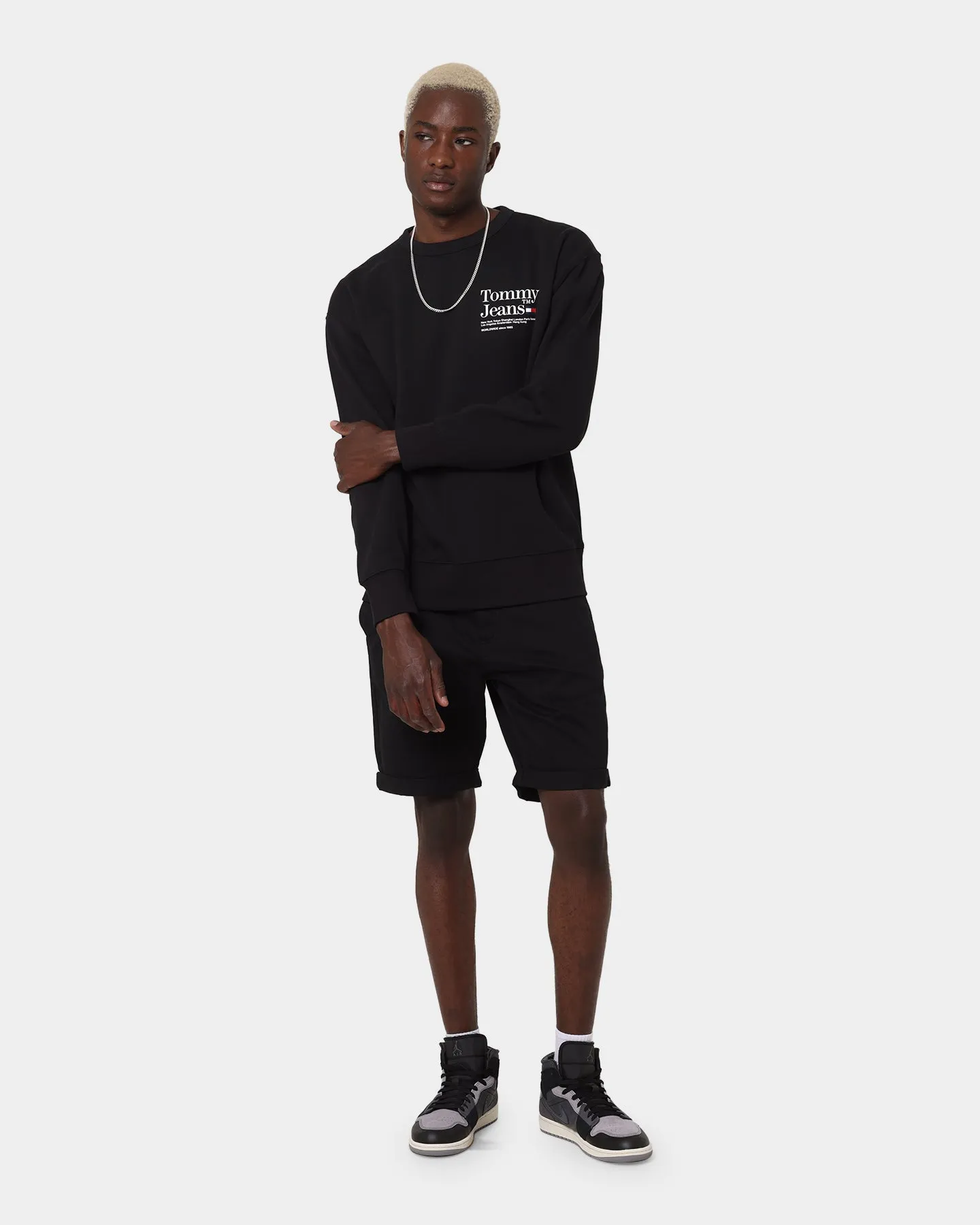 Tommy Jeans TJM Tommy Text Crewneck Black