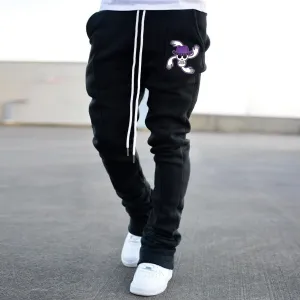 Trendy brand printed fashion street flared trousers
