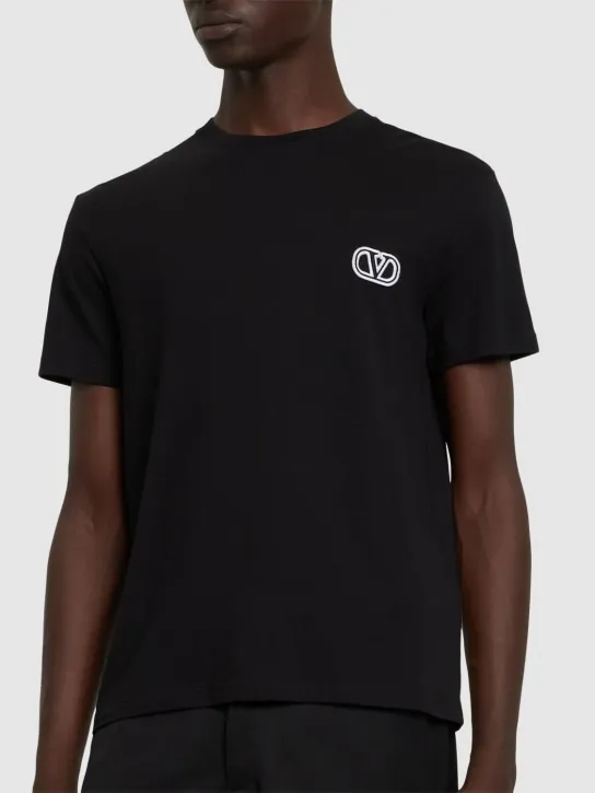 Valentino   Regular fit cotton t-shirt with logo 
