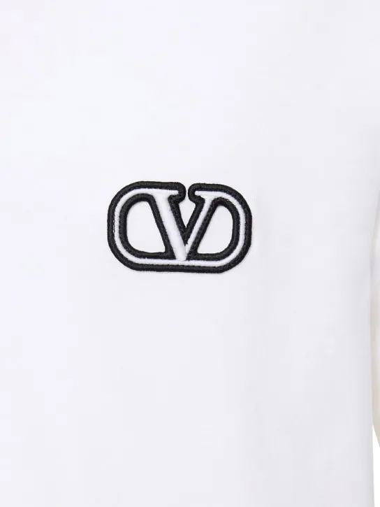 Valentino   Regular fit cotton t-shirt with logo 