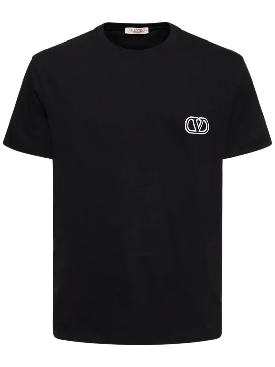 Valentino   Regular fit cotton t-shirt with logo 