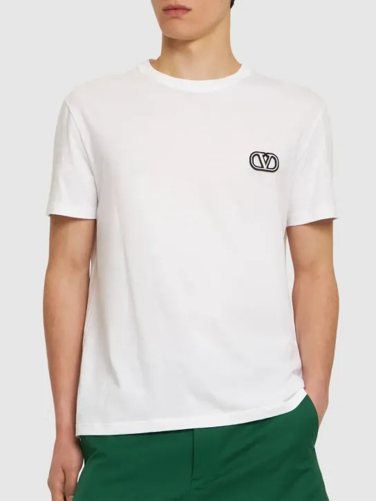Valentino   Regular fit cotton t-shirt with logo 
