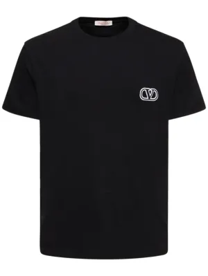 Valentino   Regular fit cotton t-shirt with logo 