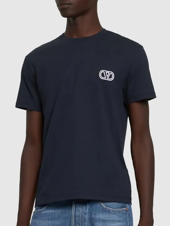 Valentino   Regular fit cotton t-shirt with logo 
