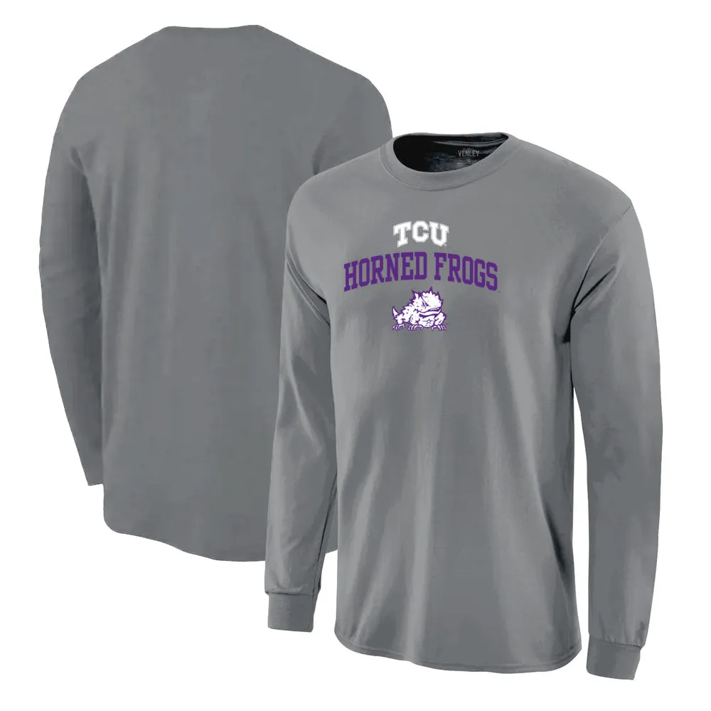 Venley NCAA TCU Horned Frogs TCUH03 Mens / Womens Boyfriend Long Sleeve Tshirt
