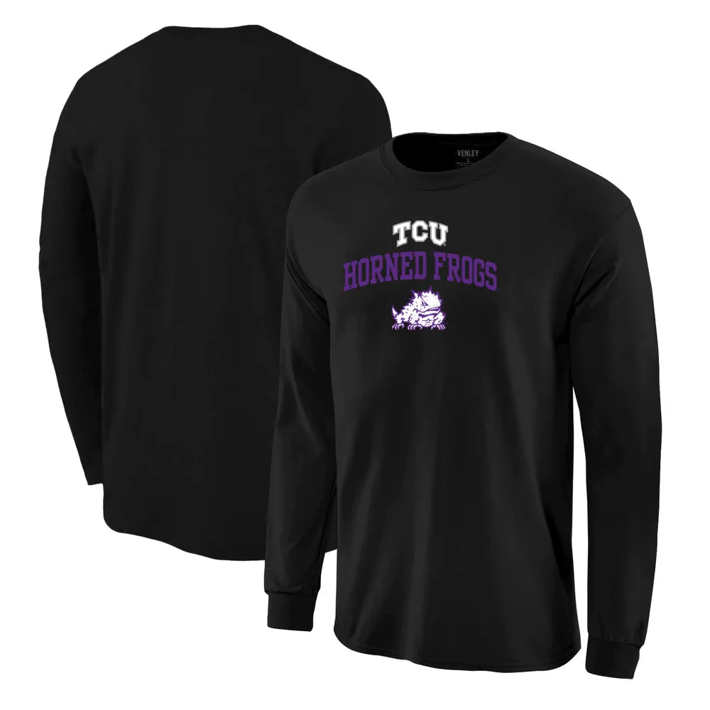 Venley NCAA TCU Horned Frogs TCUH03 Mens / Womens Boyfriend Long Sleeve Tshirt