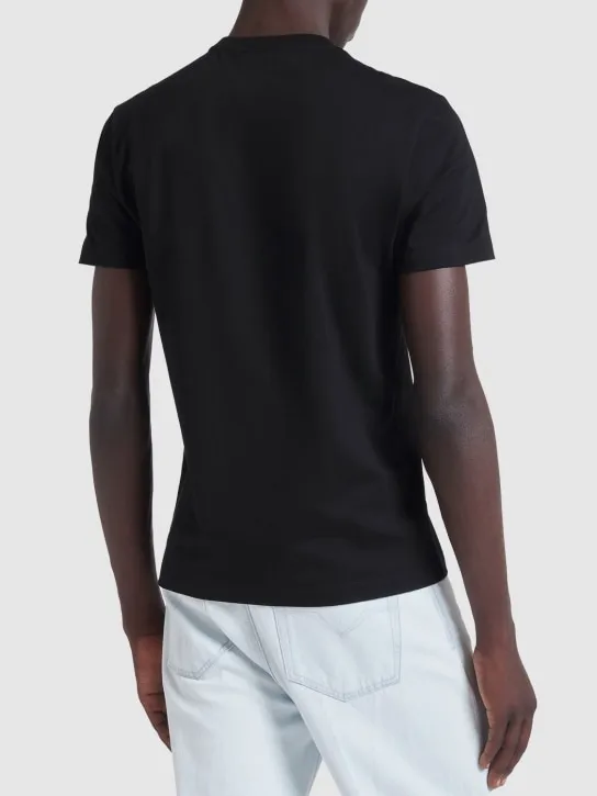 Versace   Versace logo embroidered t-shirt 