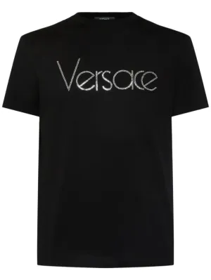 Versace   Versace logo embroidered t-shirt 