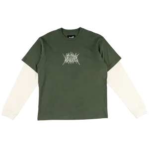 Welcome Chasm Layered Long Sleeve Knit Shirt