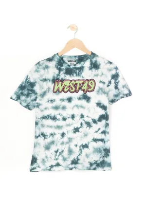 West 49 Youth Logo Dark Tie Dye Tee