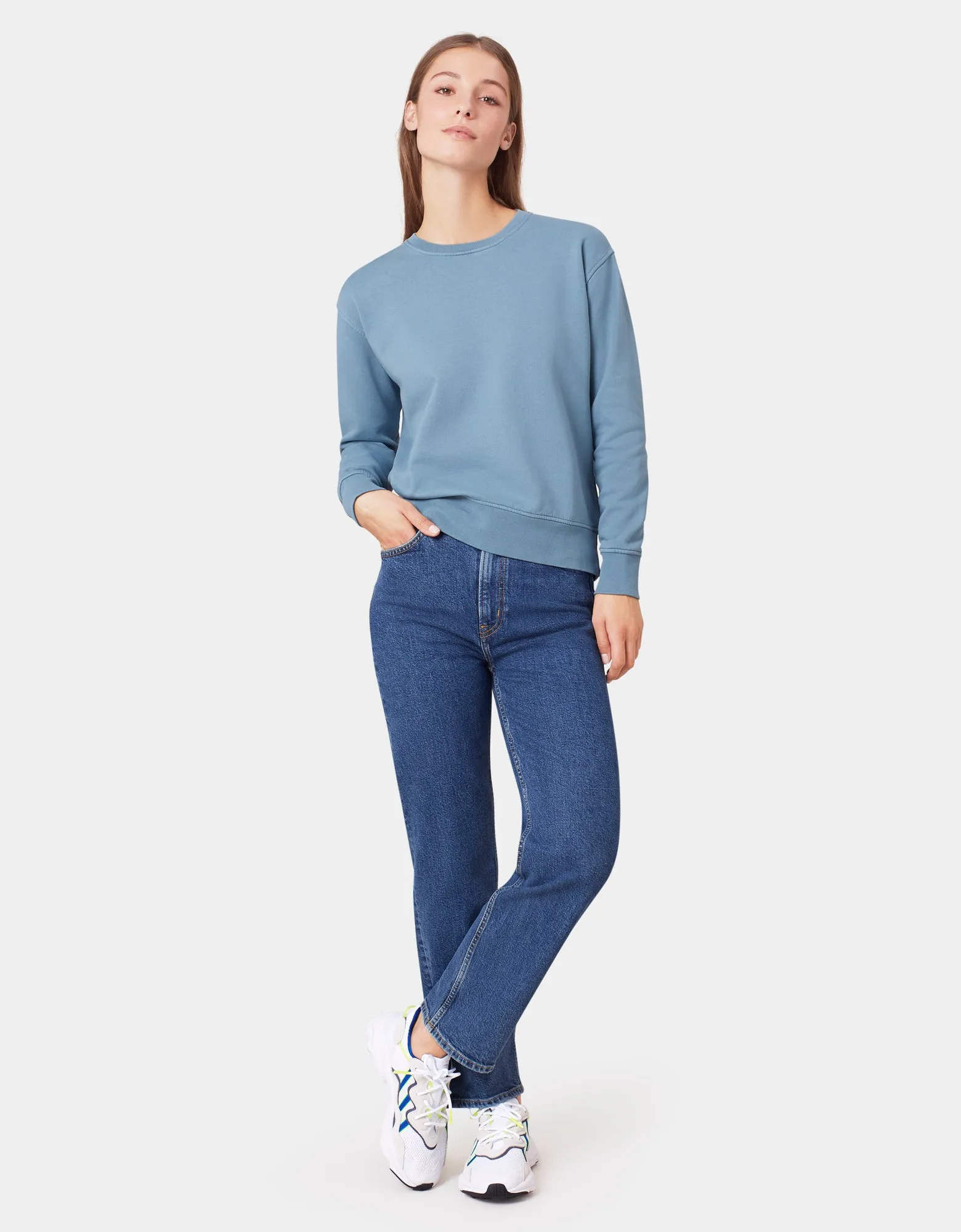 Women Classic Organic Crew - Raspberry Pink